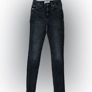Free People We The Free Black Skinny Jeans with Tapered Leg Size 25